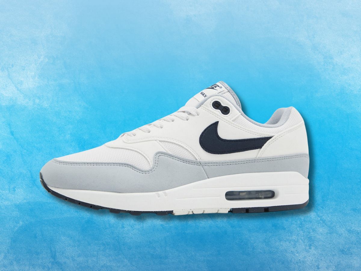 Nike Air Max 1 &ldquo;Pure Platinum/Dark Obsidian&rdquo; sneakers (Image via Sneaker News)