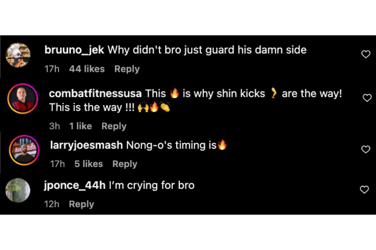 Screenshot of fans&#039; comments