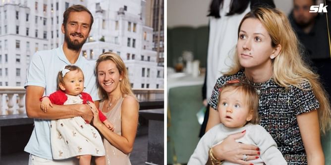 In pictures: Daniil Medvedev's wife Daria and daughter Alisa all smiles as they pose for summer-themed photoshoot