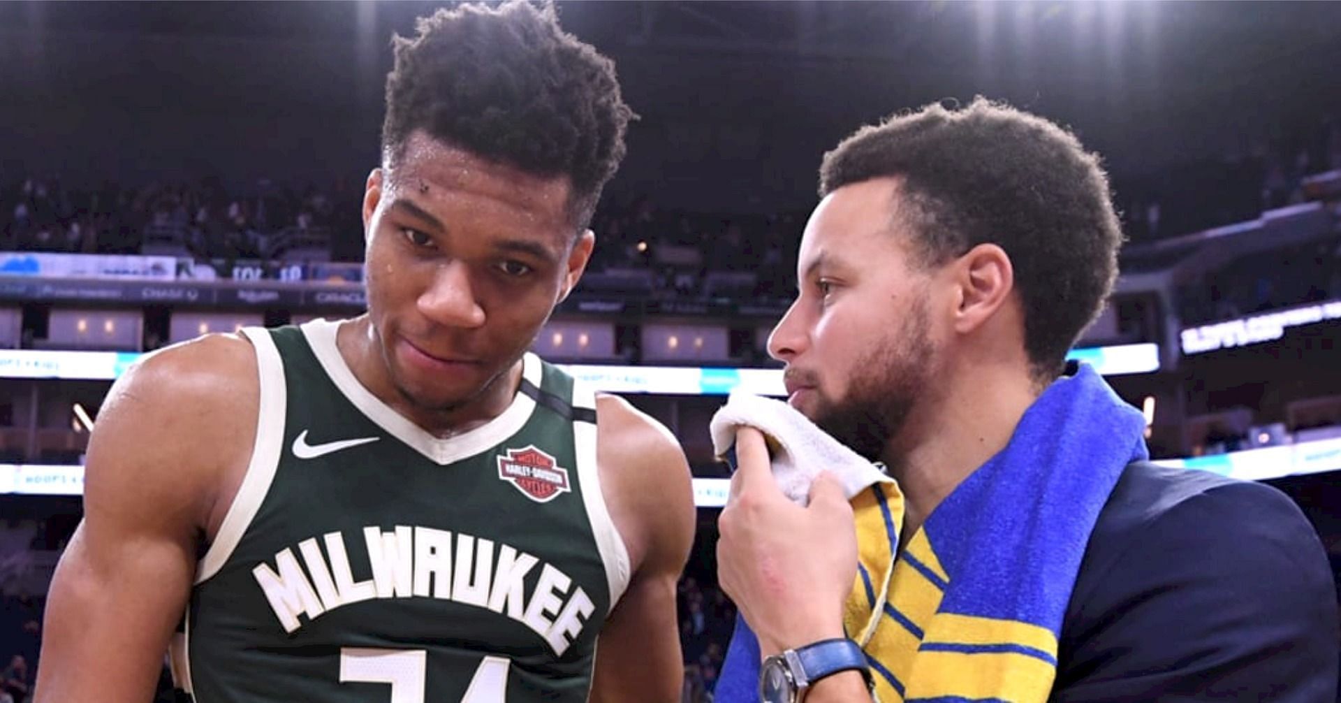 NBA superstars Giannis Antetokounmpo and Steph Curry