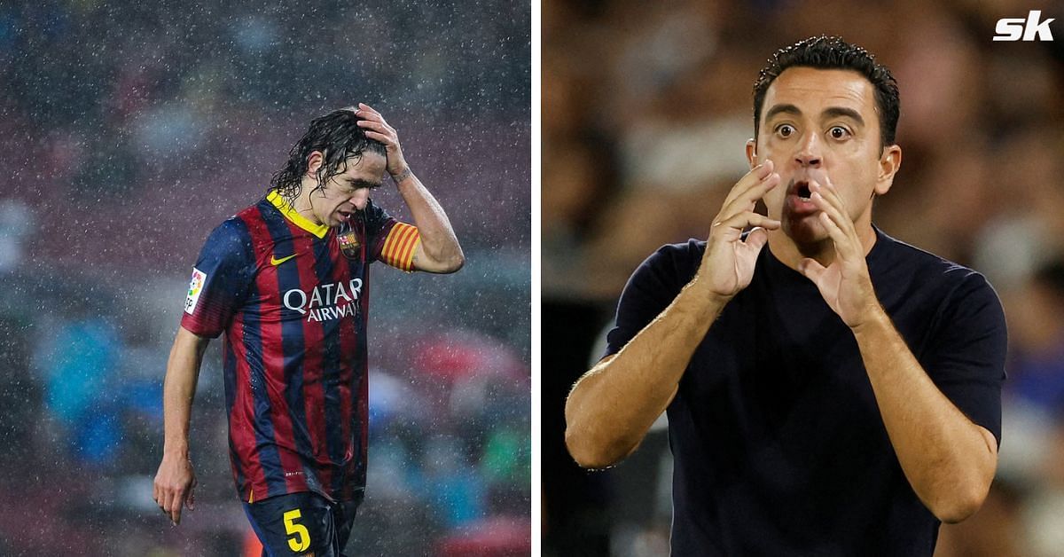 Barcelona legends - Carles Puyol and Xavi Hernandez