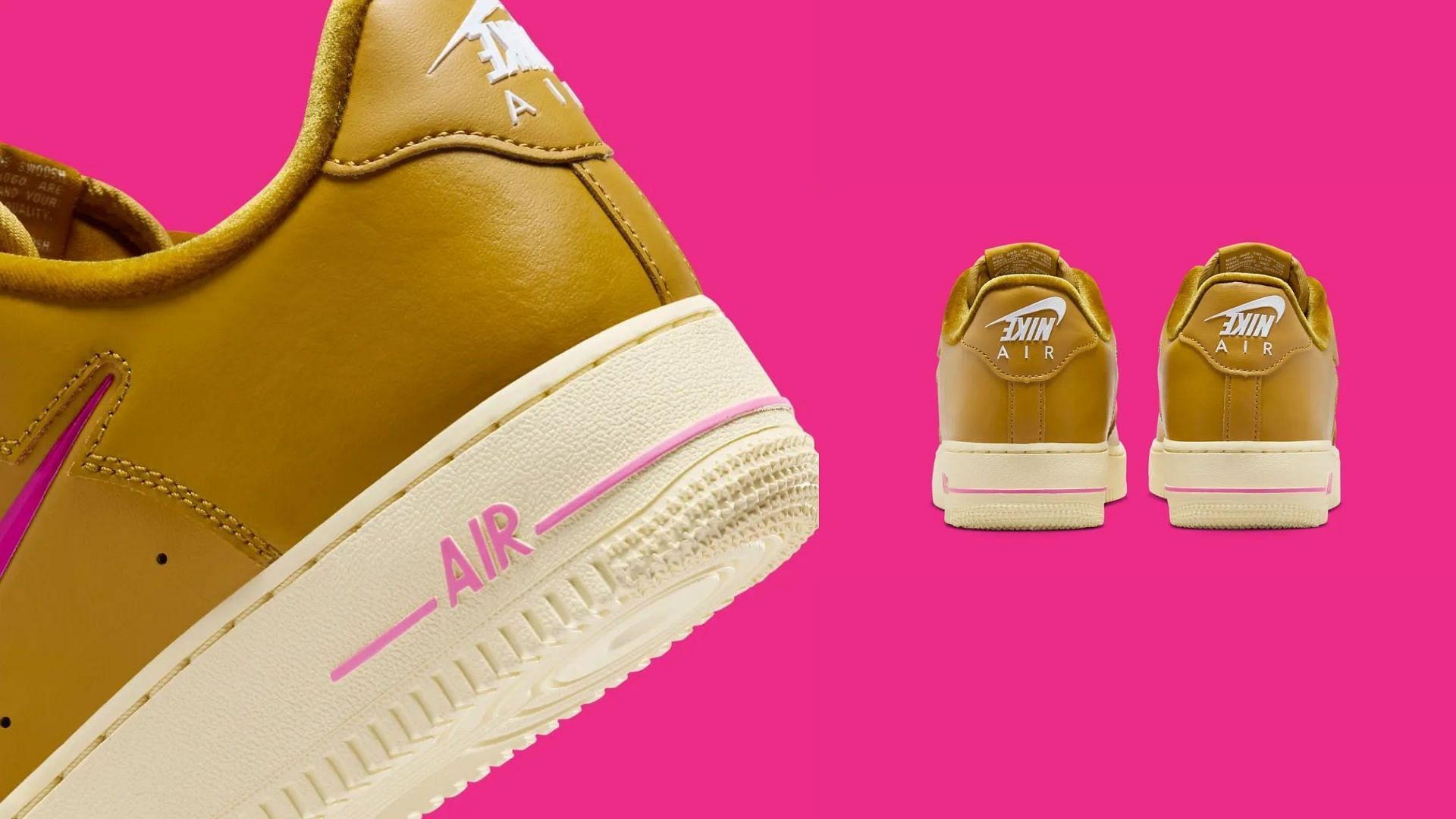 Here&#039;s a closer look at the heel counters of this Nike Air Force 1 (Image via Nike)