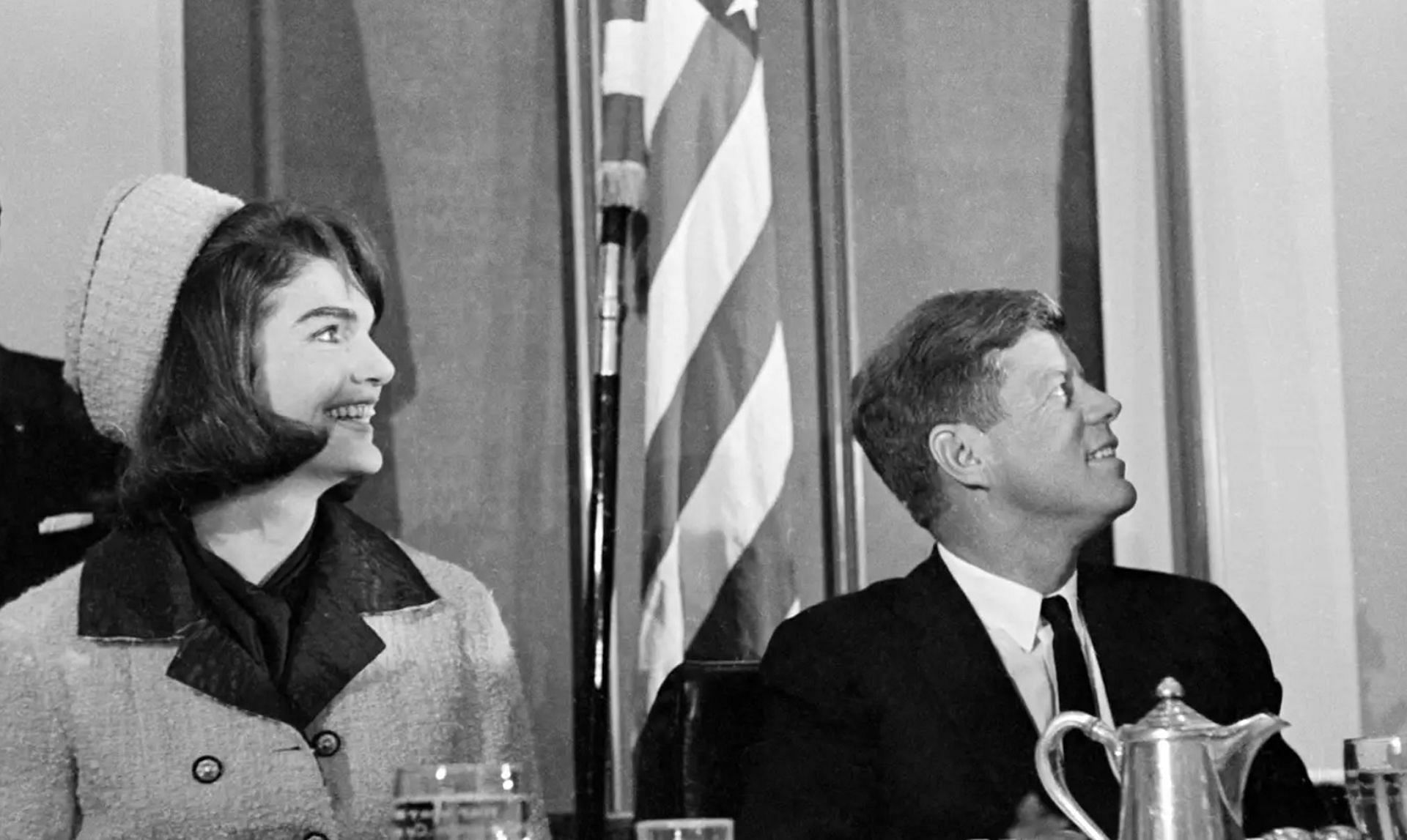 A picture of US President John F. Kennedy and his wife, Jackie, at an event (Image via People)