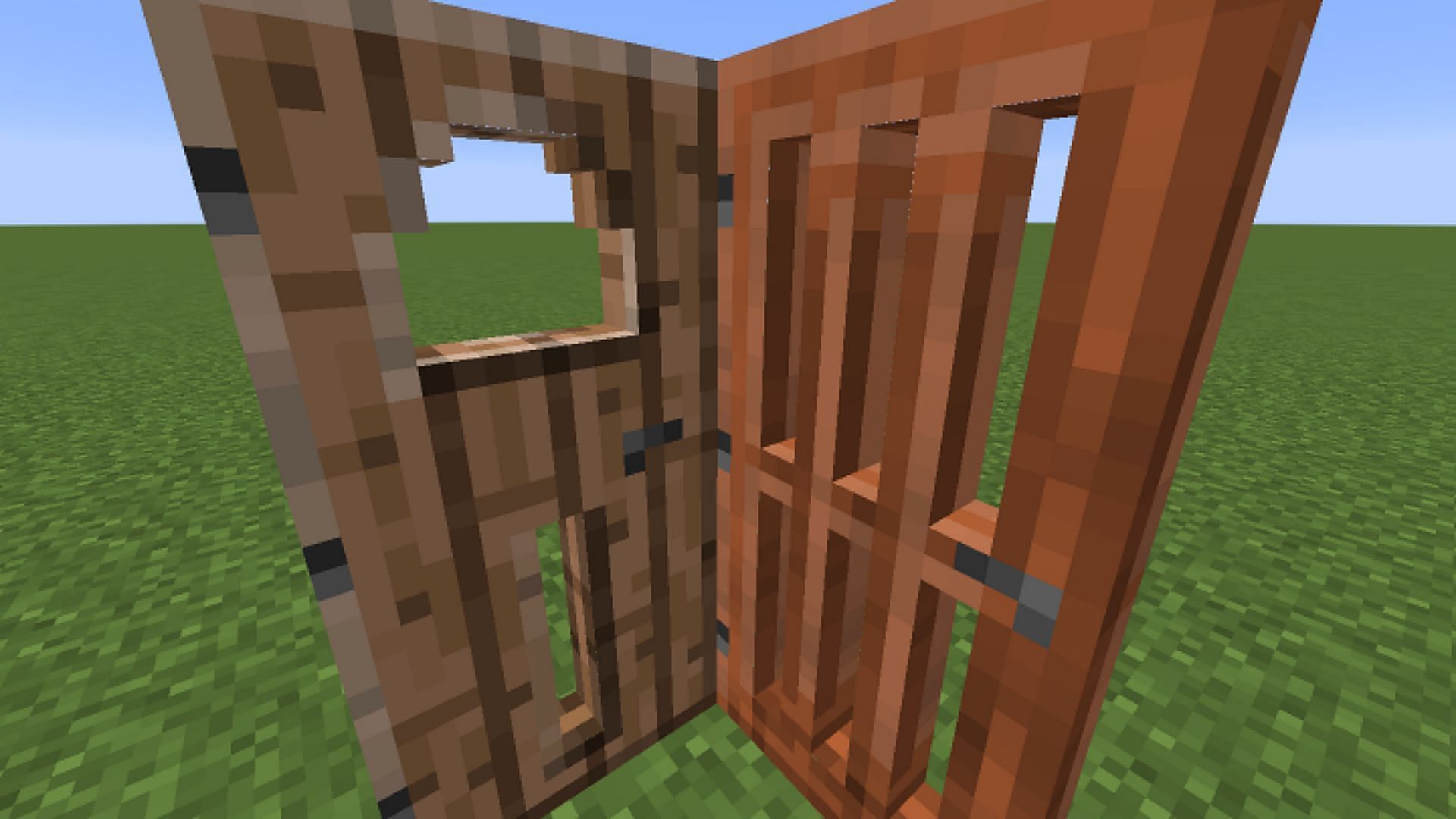 Minecraft Redditor discovers 3D gate textures in one of the snapshots (Image via Sportskeeda)