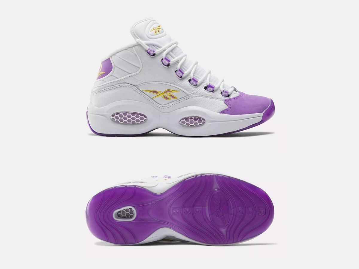 Reebok Question Mid &ldquo;Grape Toe&rdquo; sneakers (Image via SBD)