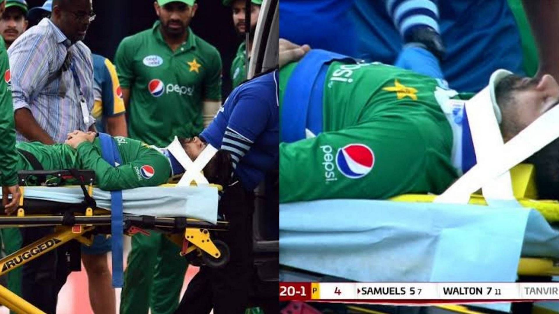 Ahmed Shehzad was once taken off the field on a stretcher