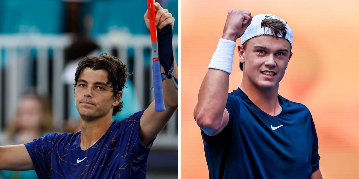 Taylor Fritz (L) and Holger Rune (R)