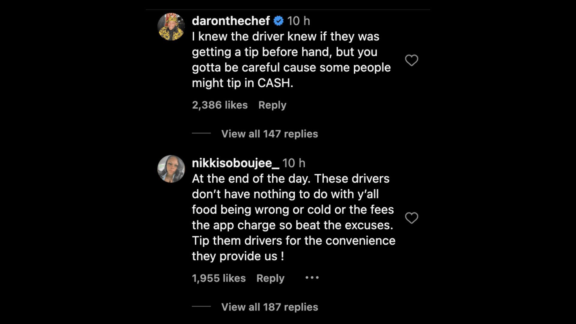 Social media users bashed the delivery app as they announced delayed deliveries for customers who won&#039;t tip: Reactions explored (Image via Instagram)