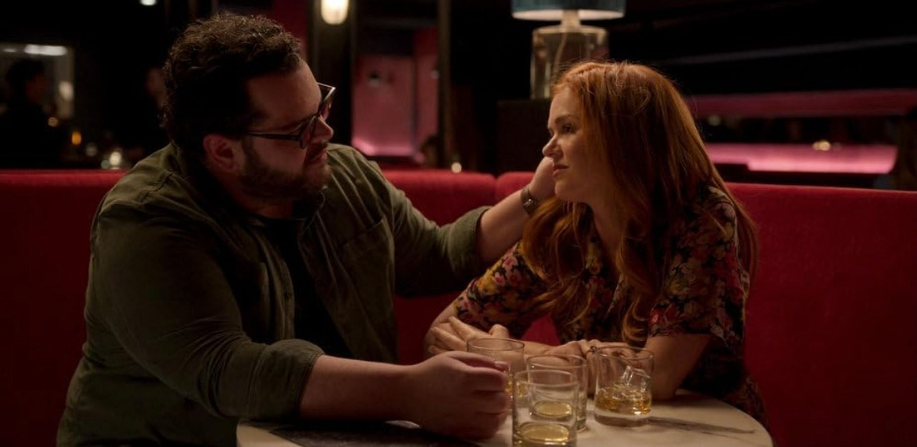 Isla Fisher and Josh Gad in a scene from Wolf Like Me (Image via IMDb)