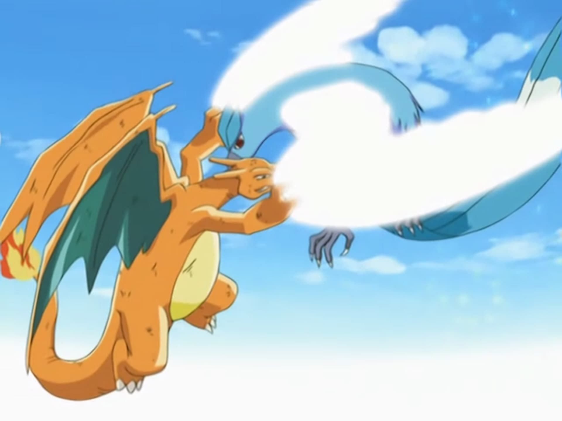 The iconic Charizard vs Articuno (Image via The Pokemon Company)