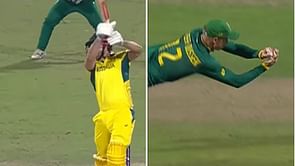 [Watch] Rassie van der Dussen takes a screamer as South Africa fight back in 2023 World Cup semifinal against Australia
