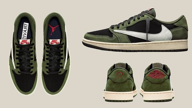 Air Jordan 1: Travis Scott x Air Jordan 1 Low “Black Olive” shoes ...