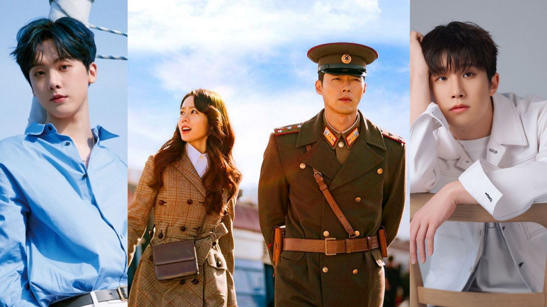 Featuring Sanha, Son Ye-jin, Hyun Bin and JinJin (Image via Fantagio Entertainment and Netflix)