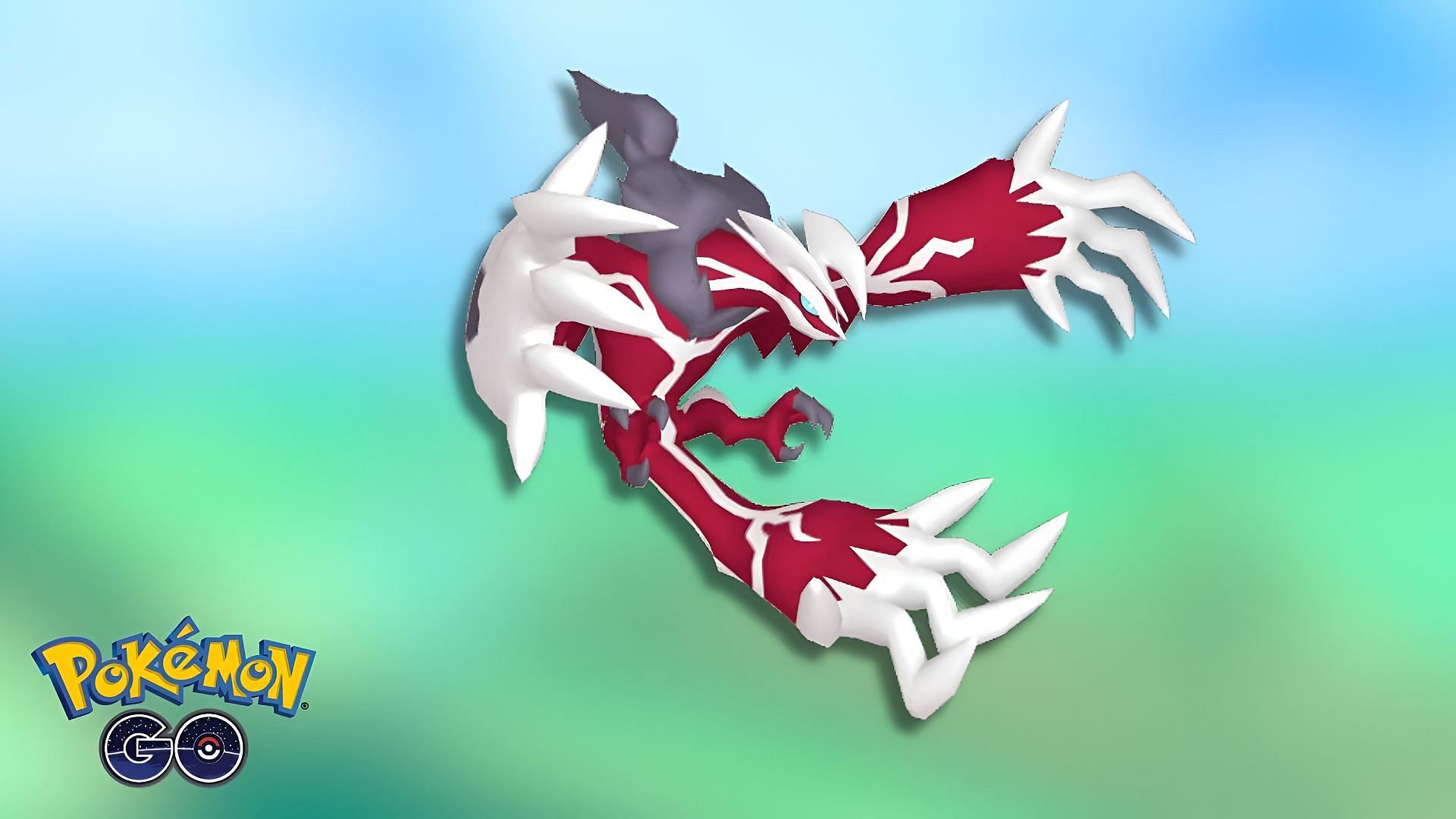 Yveltal&#039;s shiny form inverts the darkest portions of its body (Image via Niantic)