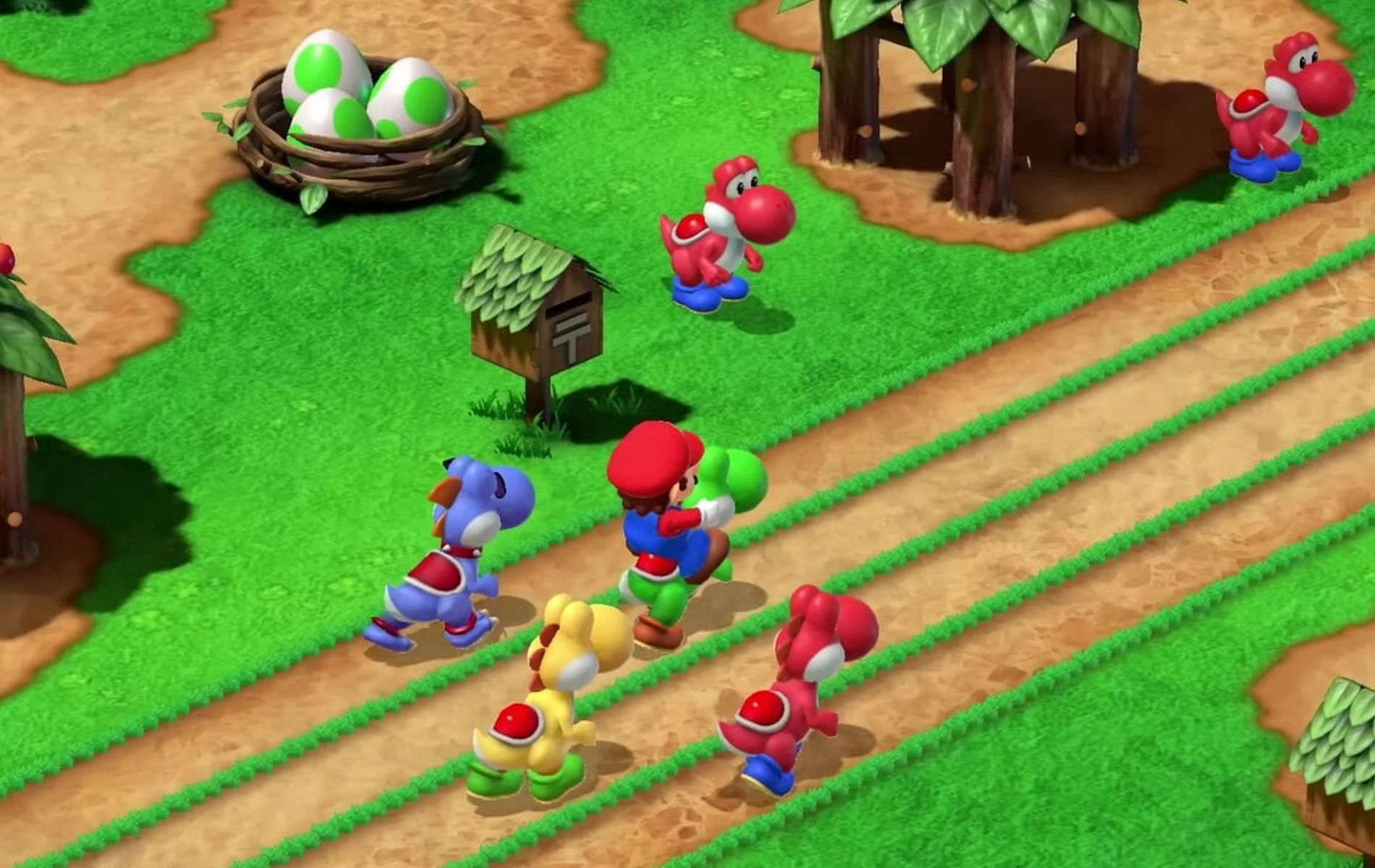 Yoshi Race in Super Mario RPG Remake
