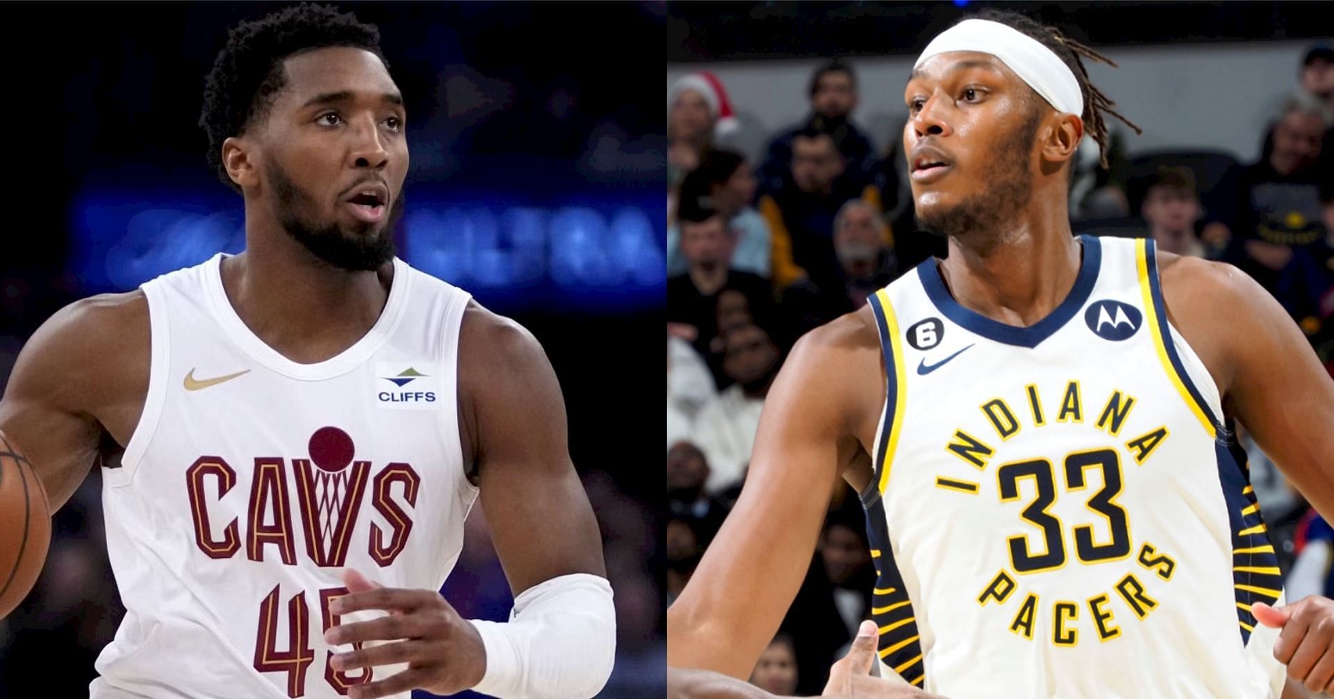 Cleveland Cavaliers star shooting guard Donovan Mitchell and Indiana Pacers center Myles Turner
