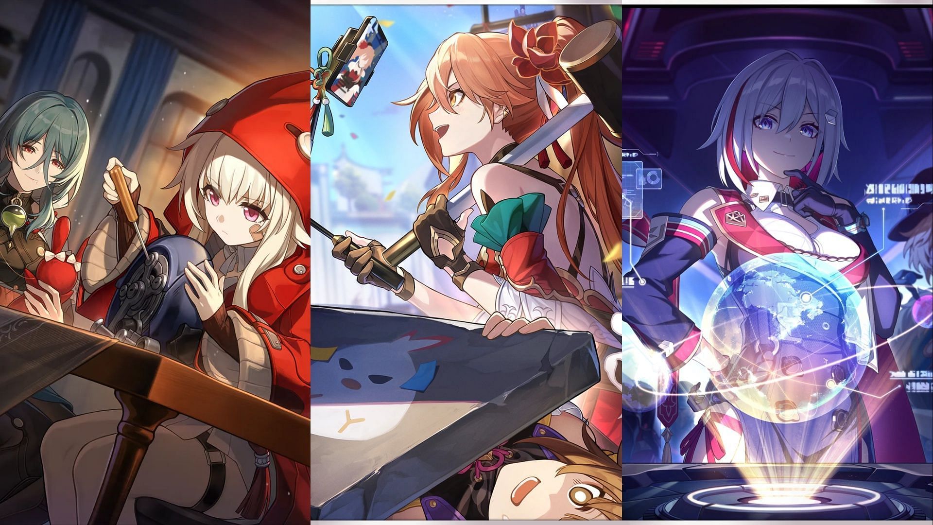 All 4-stars featured alongside Huohuo&#039;s signature Light Cone (Image via HoYoverse)