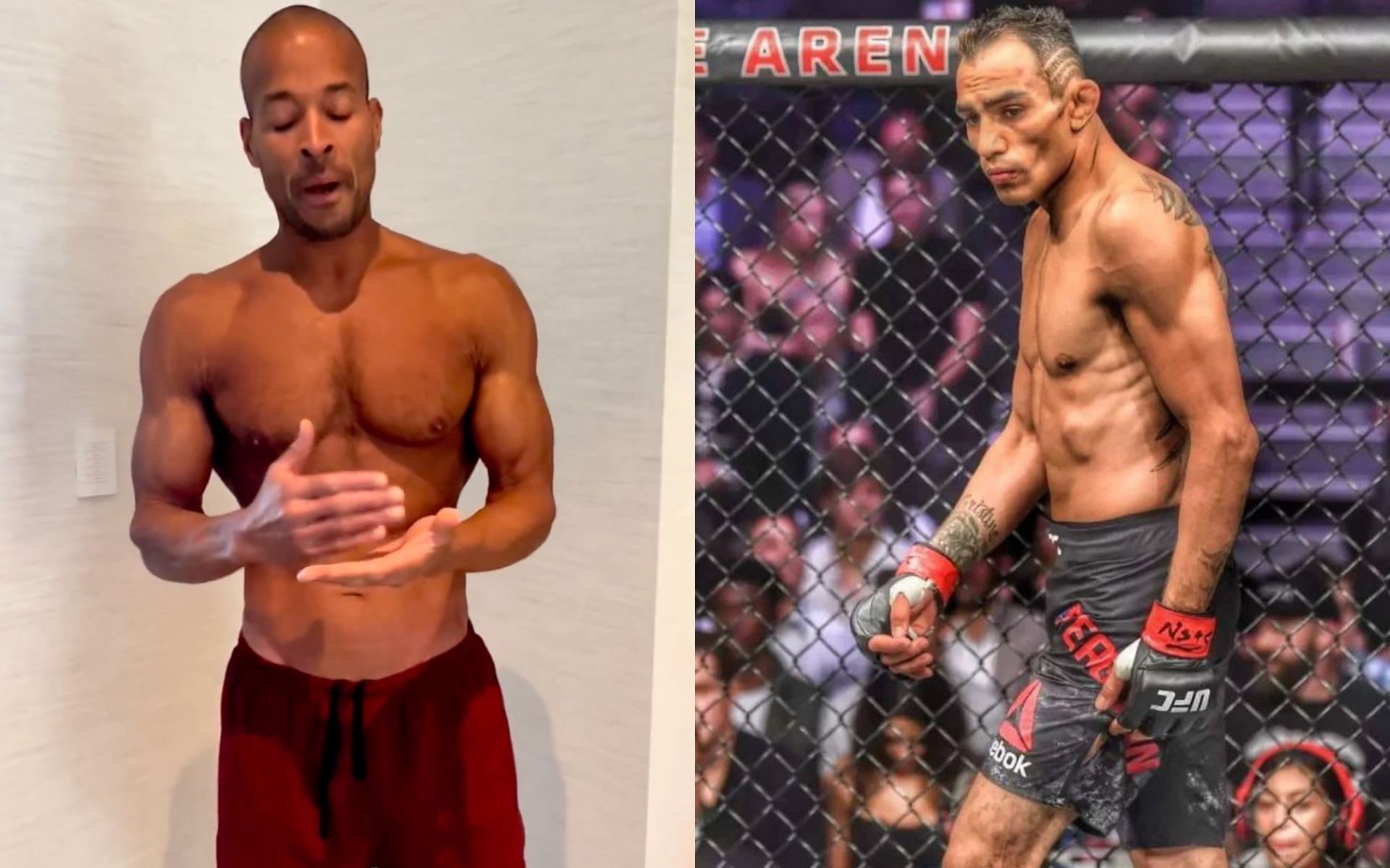 David Goggins: It will slow him down  - Former lightweight champion not a  fan of 'mentally strong' Tony Ferguson's workout with David Goggins
