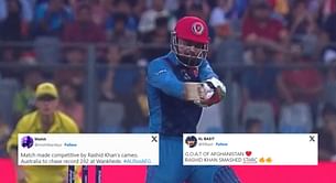 “Match made competitive” – Fans react to Rashid Khan’s 35* off 18 in AUS vs AFG 2023 World Cup clash