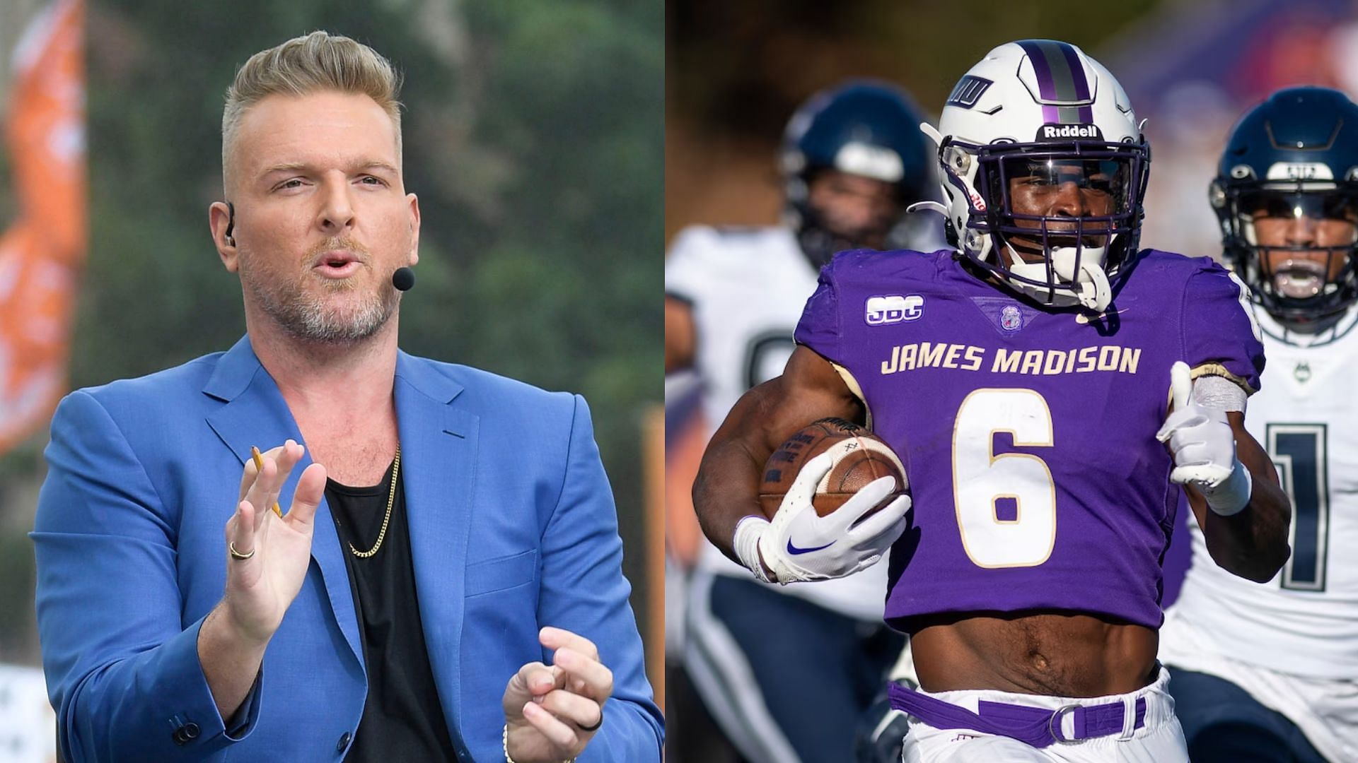 Animated Pat McAfee fires up JMU fanbase with fiery comments against