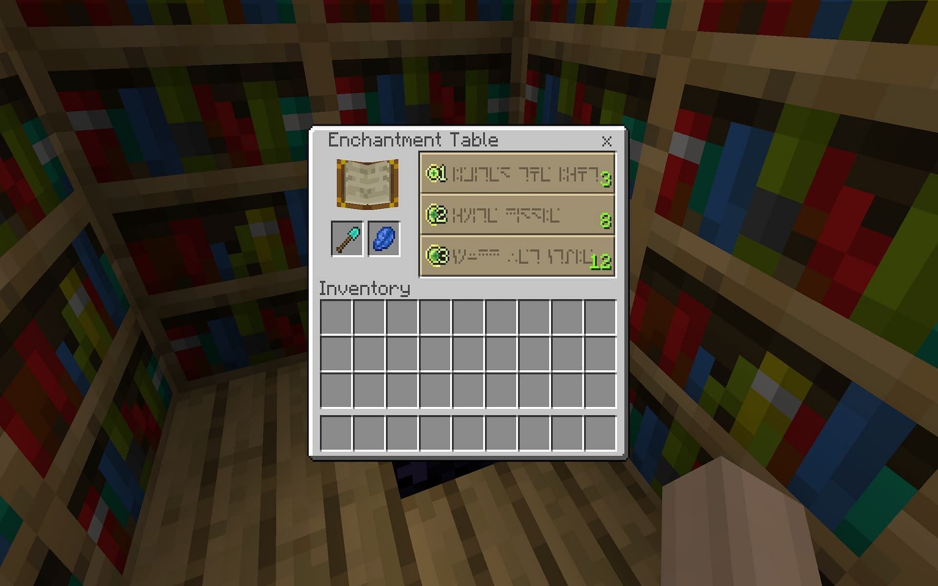 Players can use XP to enchant their gear with powerful effects (Image via Mojang)