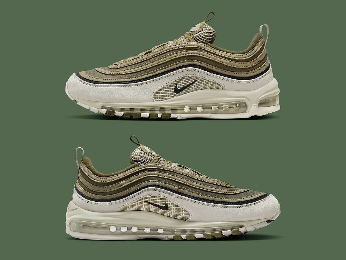 Nike Air Max 97 Olive/Bone sneakers (Image via Sneaker News)