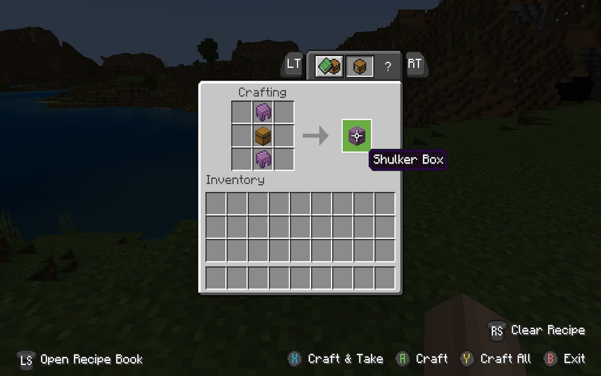 Players can combine two shulker shells and one simple chest to make a shulker box (Image via Mojang)