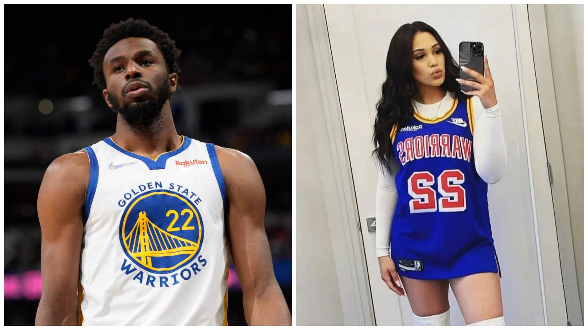 Mychal Johnson (right) posted a cryptic tweet amid her boyfriend Andrew Wiggins