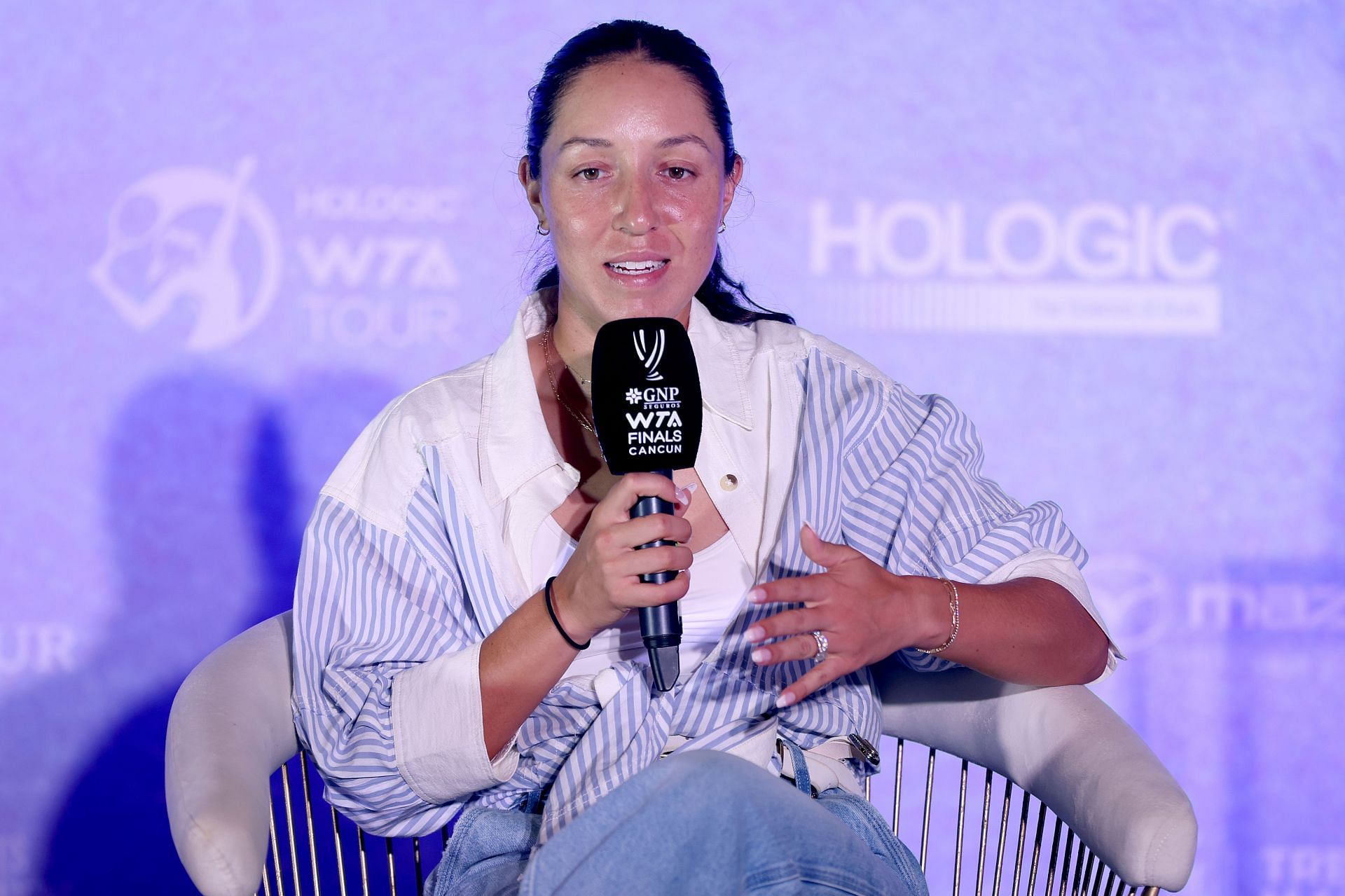 Jessica Pegula at the 2023 WTA Finals press conference