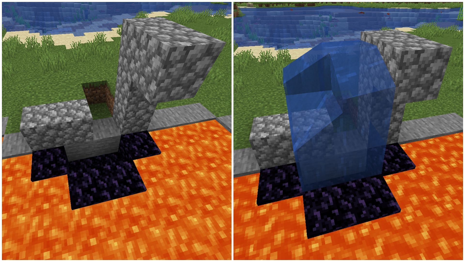 Create the rest of the portal by making a certain setup of blocks in Minecraft (Image via Mojang)
