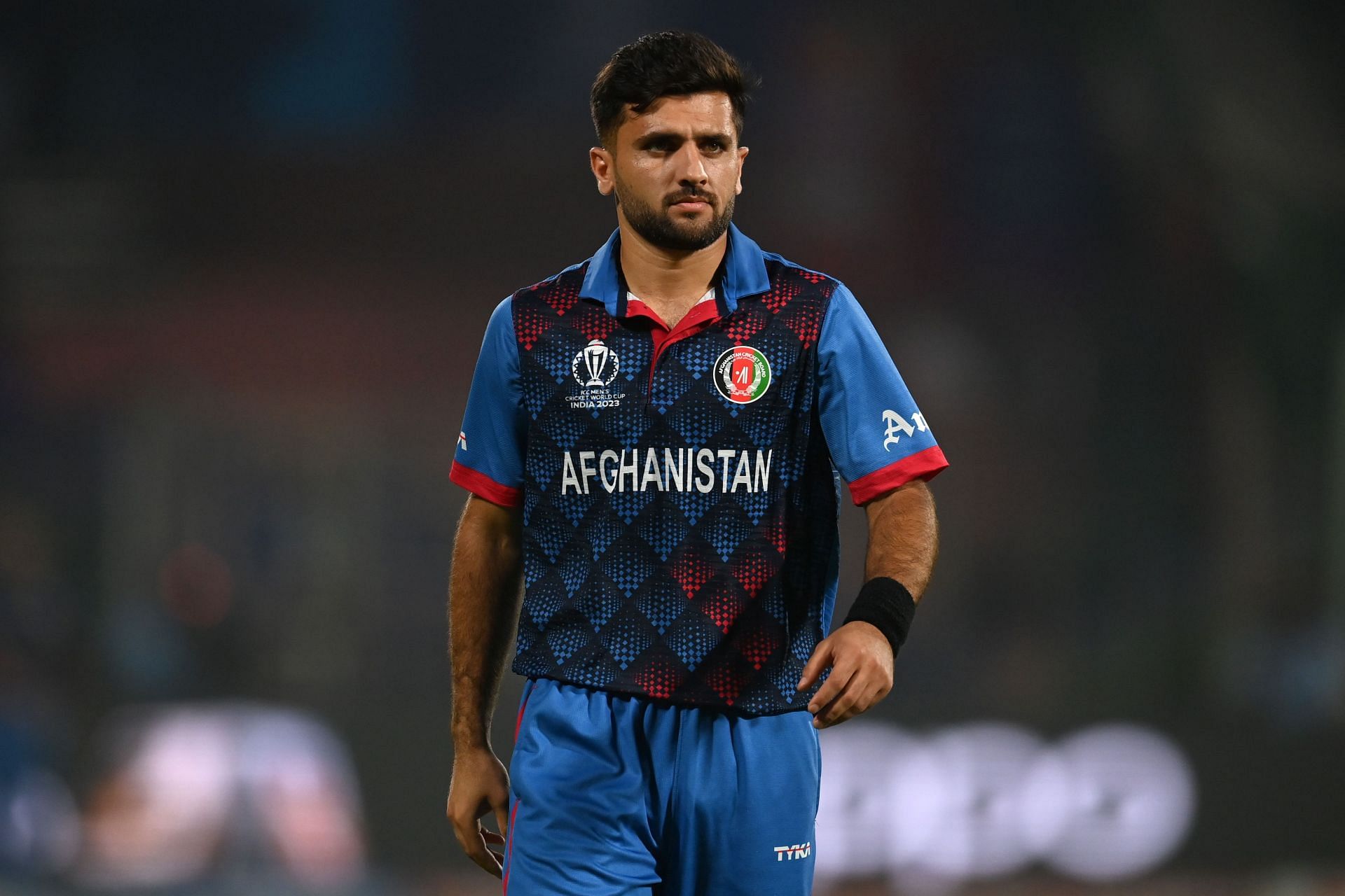 Fazalhaq Farooqi during England v Afghanistan - ICC World Cup 2023 [Getty Images]