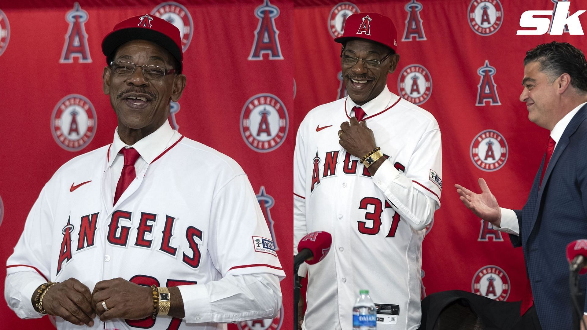 Angels fans delighted as they catch first glimpse of new manager Ron Washington in team jersey