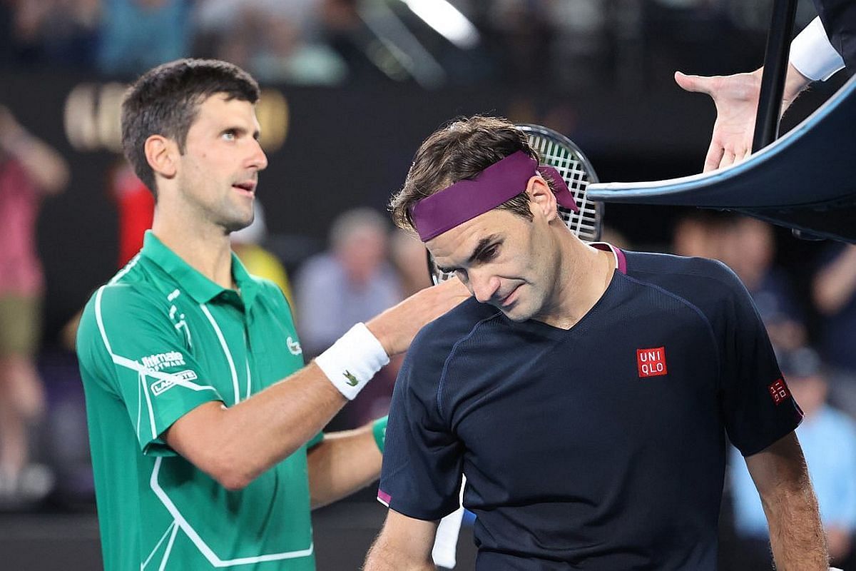 Djokovic and Federer after their Australian Open 2020 semifinal encounter