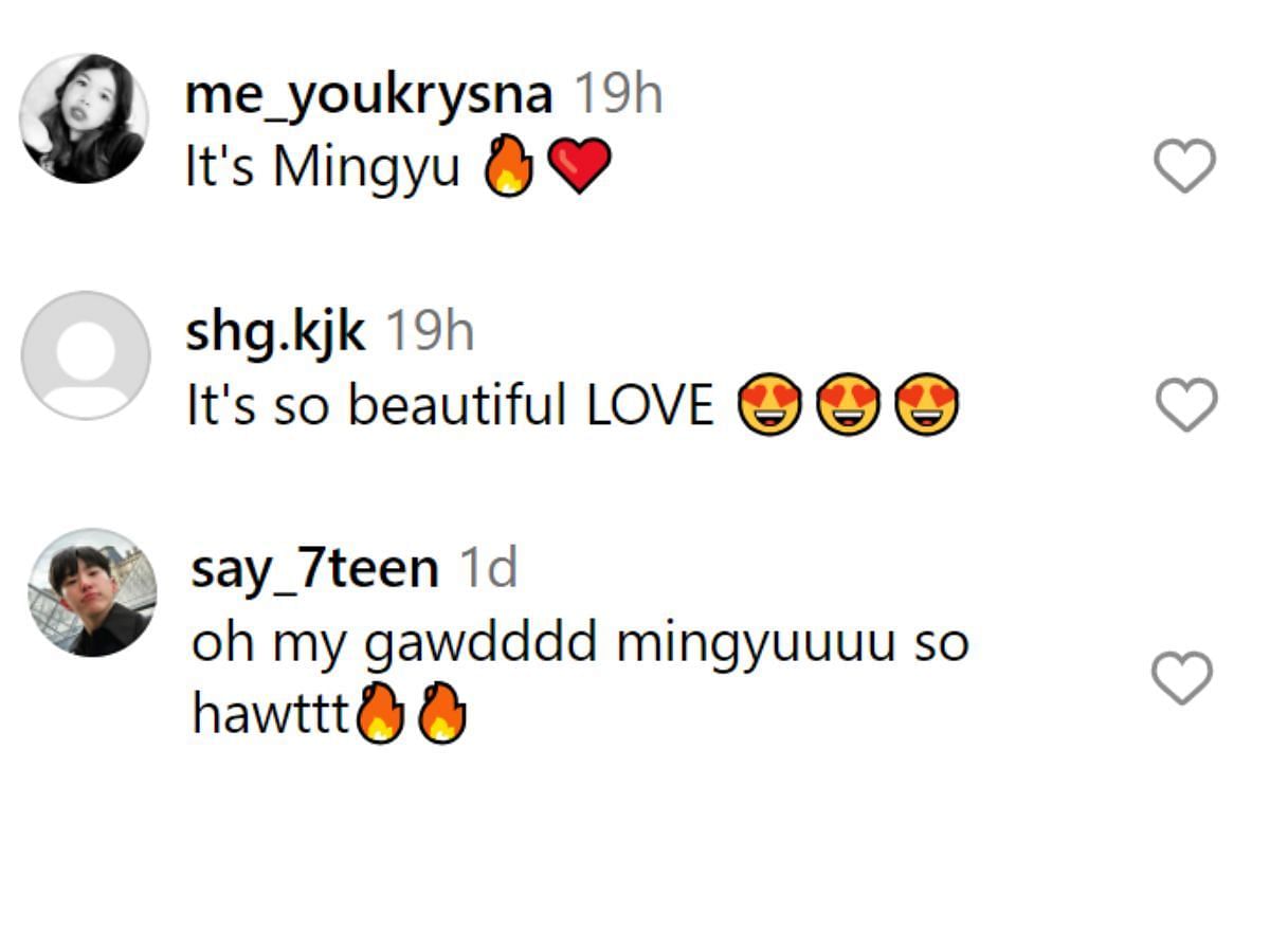 Fan comments (Image via @min9yu_k/Instagram)