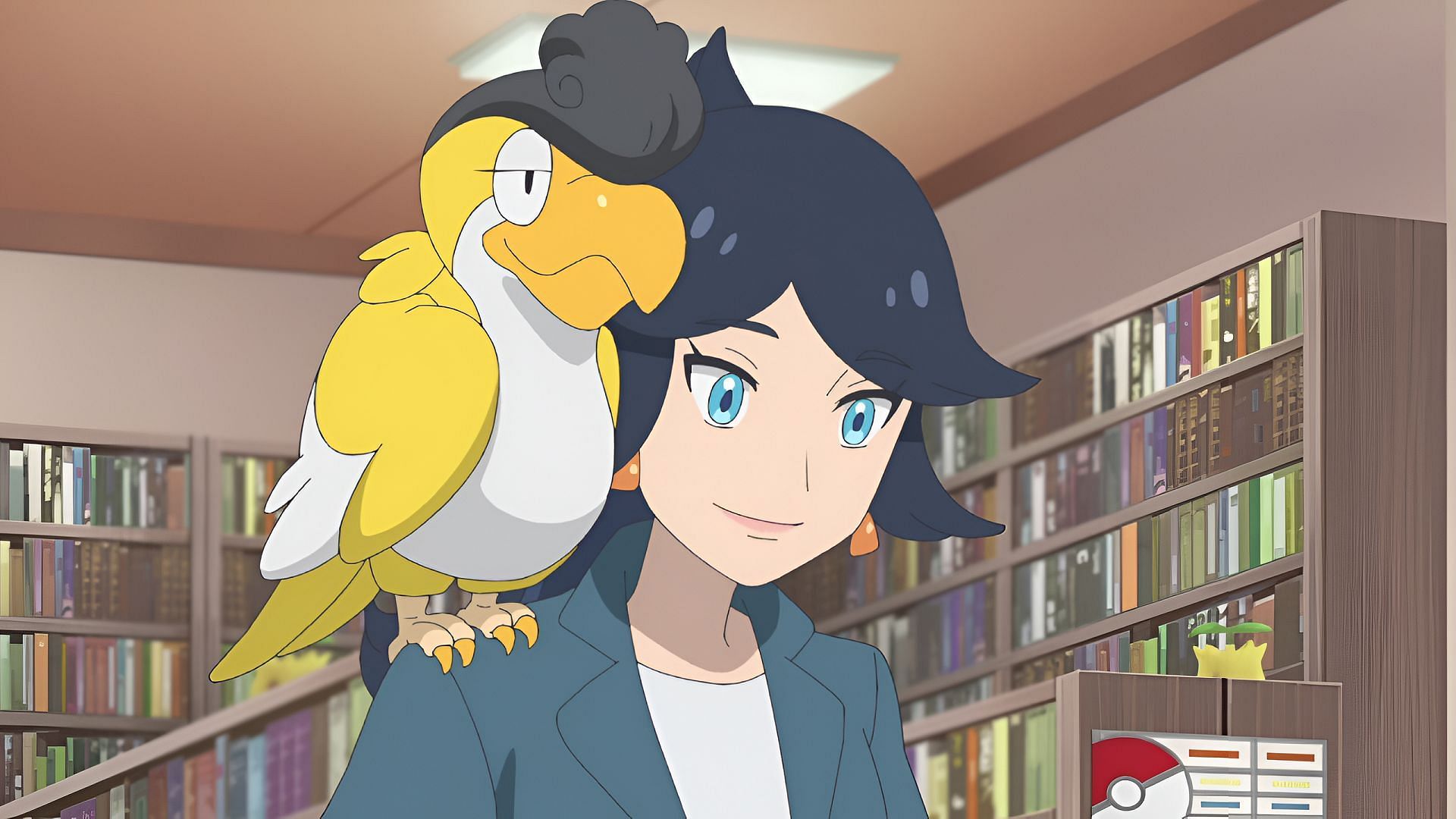 Liko&#039;s mother, Lucca, and her Squawkabilly in Pokemon Horizons (Image via The Pokemon Company)