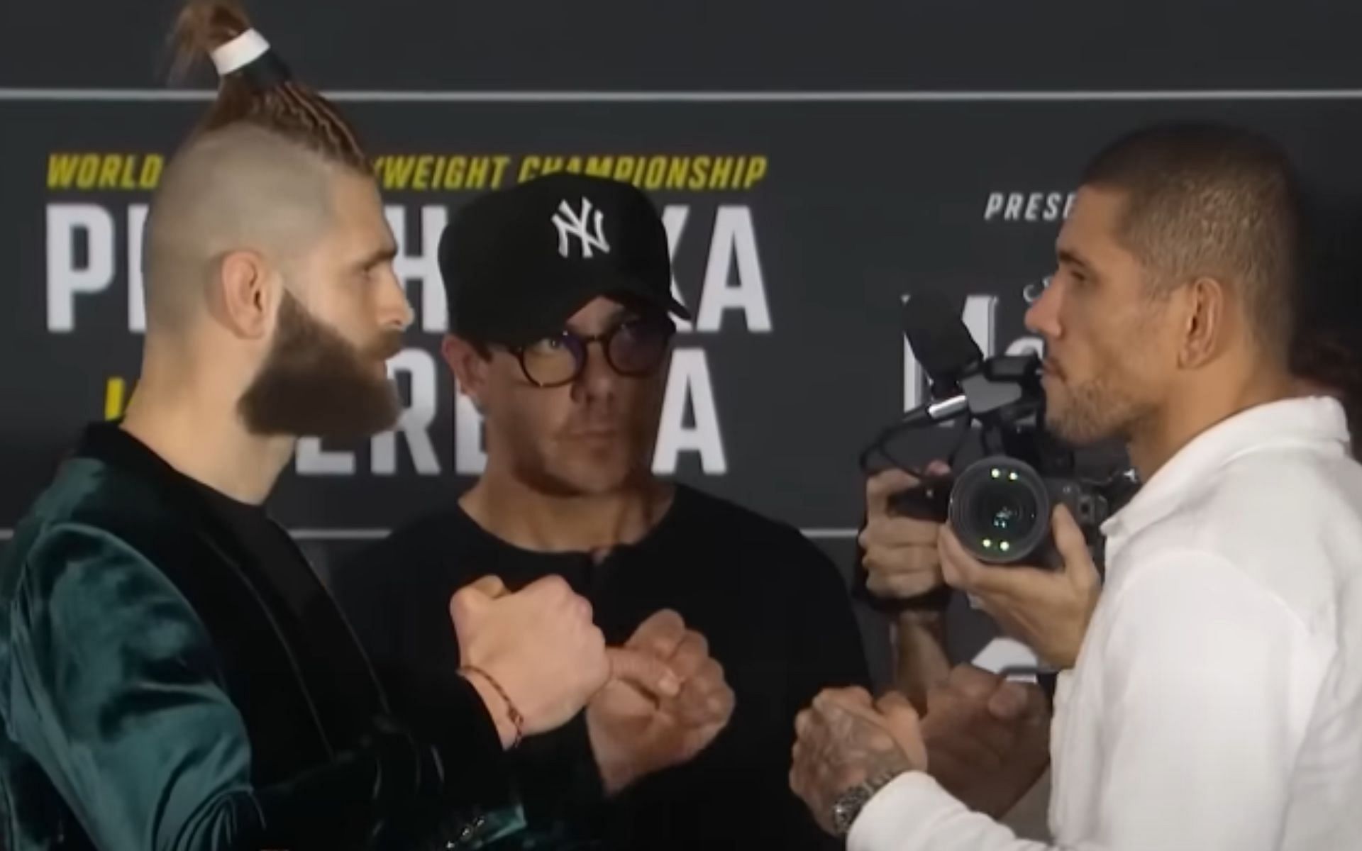 Jiri Prochazka and Alex Pereira staredown [Photo credit: UFC - YouTube]