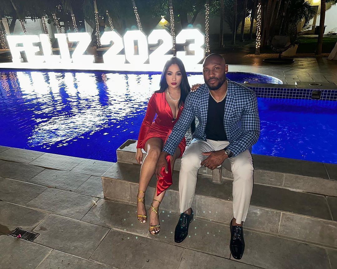 Starling Marte with his girlfriend. Starling Marte&rsquo;s official Instagram account - @marte06