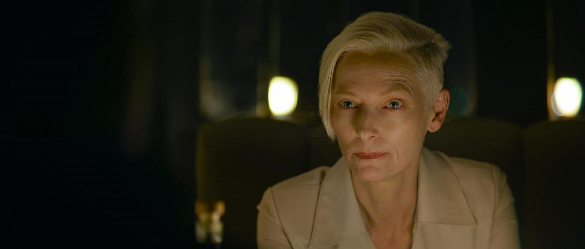 Tilda Swinton in The Killer (2023) (Image via NETFLIX)