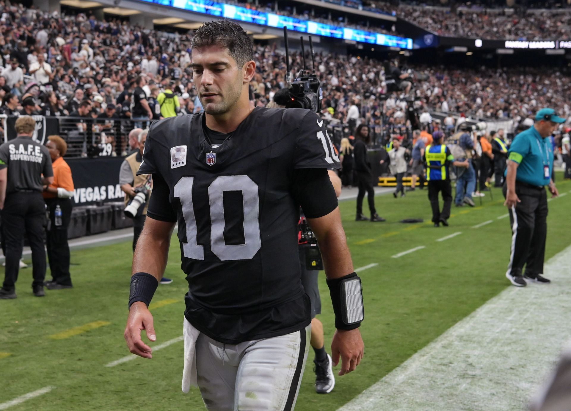 Jimmy Garoppolo during New England Patriots vs. Las Vegas Raiders