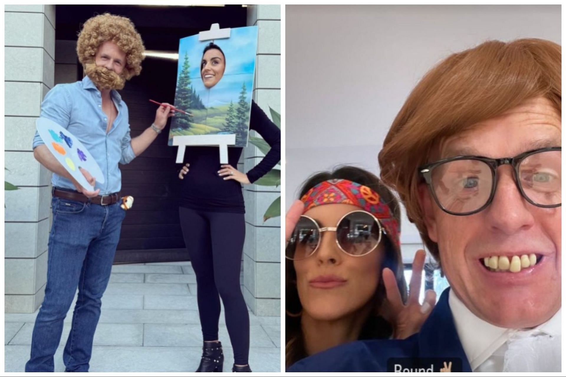 Luke Donald and his wife Diane sported two outfits on Halloween (images via Luke and Diane&#039;s Instagram)