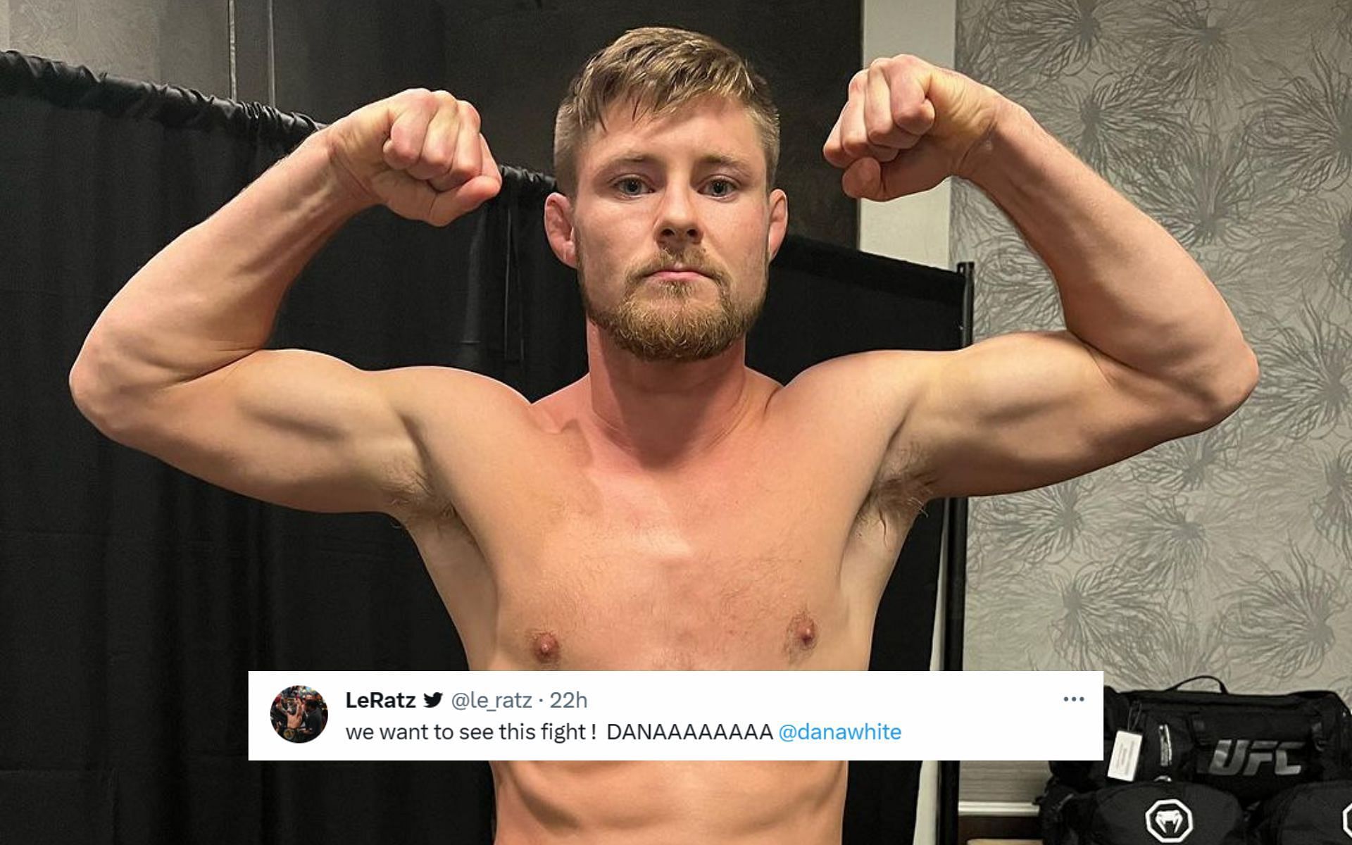 Bryce Mitchell flexing (Image credits @thugnasty_ufc on Instagram)