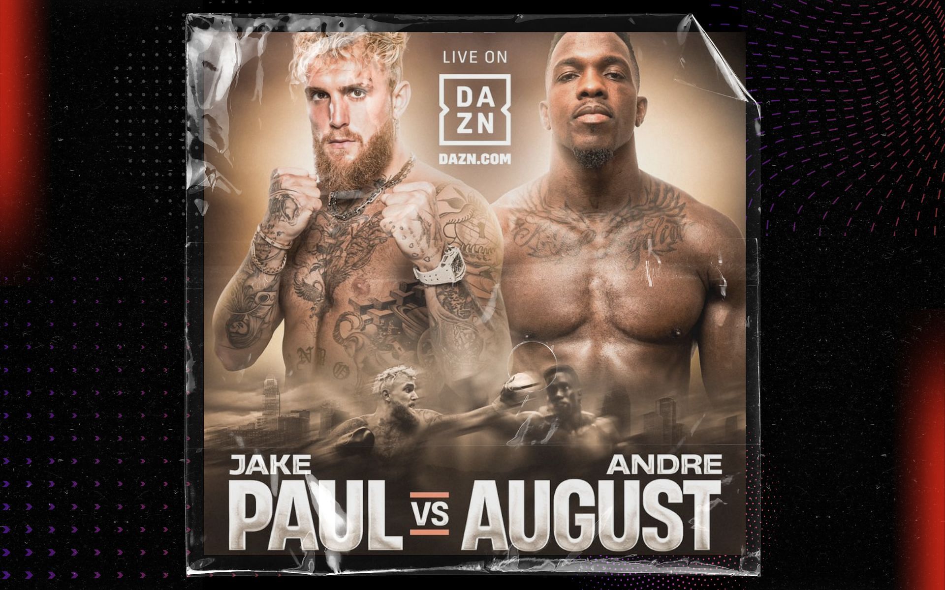 Jake Paul vs Andre August. [Image credits: @daznboxing on Instagram]