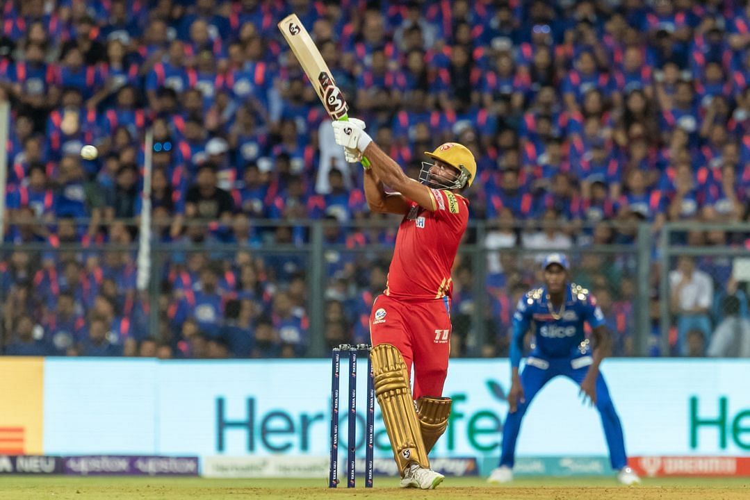 Harpreet Singh Bhatia plays a shot against Mumbai Indians (Image Courtesy: IPLT20)