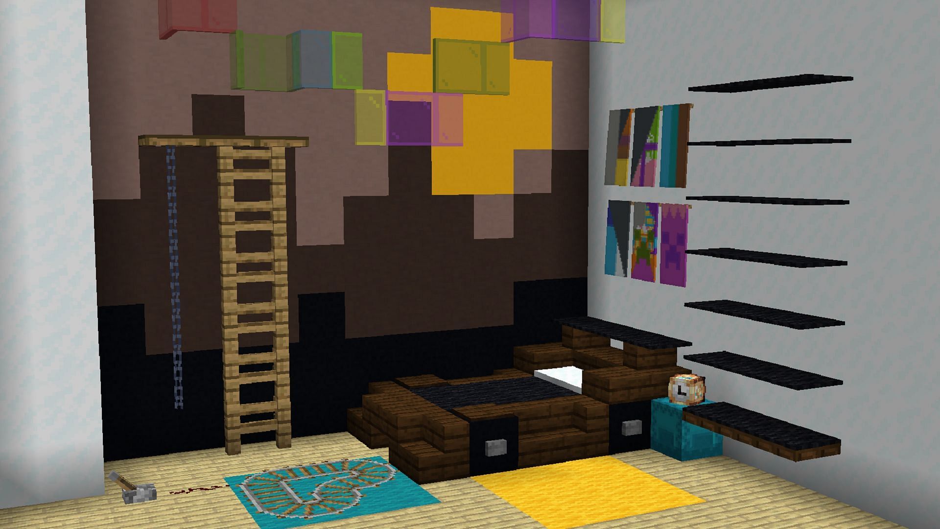 This bedroom would be great for a younger Minecraft fan (Image via Emergency-Inside-432/Reddit)