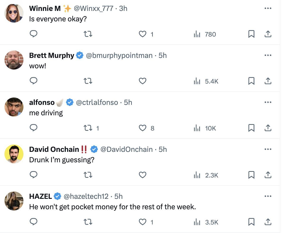 Social media users shared responses as Ruck rammed his car into the LA Pizzeria on October 31, 2023. (Image via X)