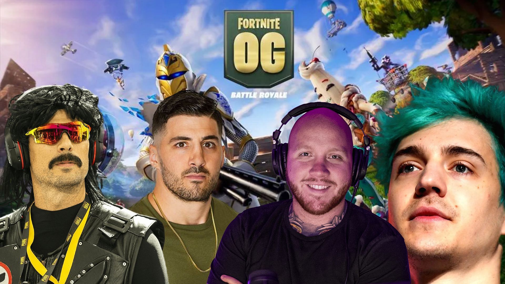 Ninja, TimTheTatman, Dr DisRespect and Nickmercs collaborated for the first time in years playing OG Fortnite (Image via Epic Games)