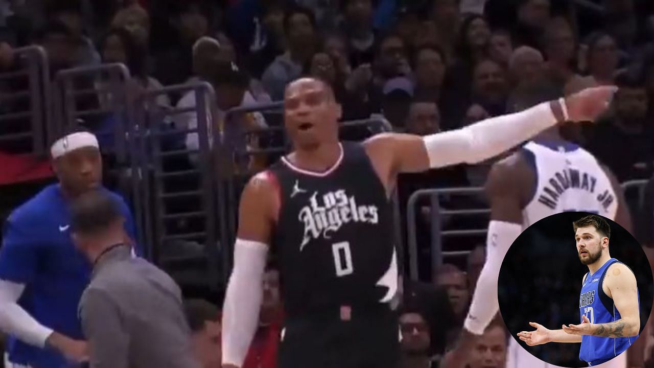 Russell Westbrook emphatically told his teammates to go right at Luka Doncic in the LA Clippers