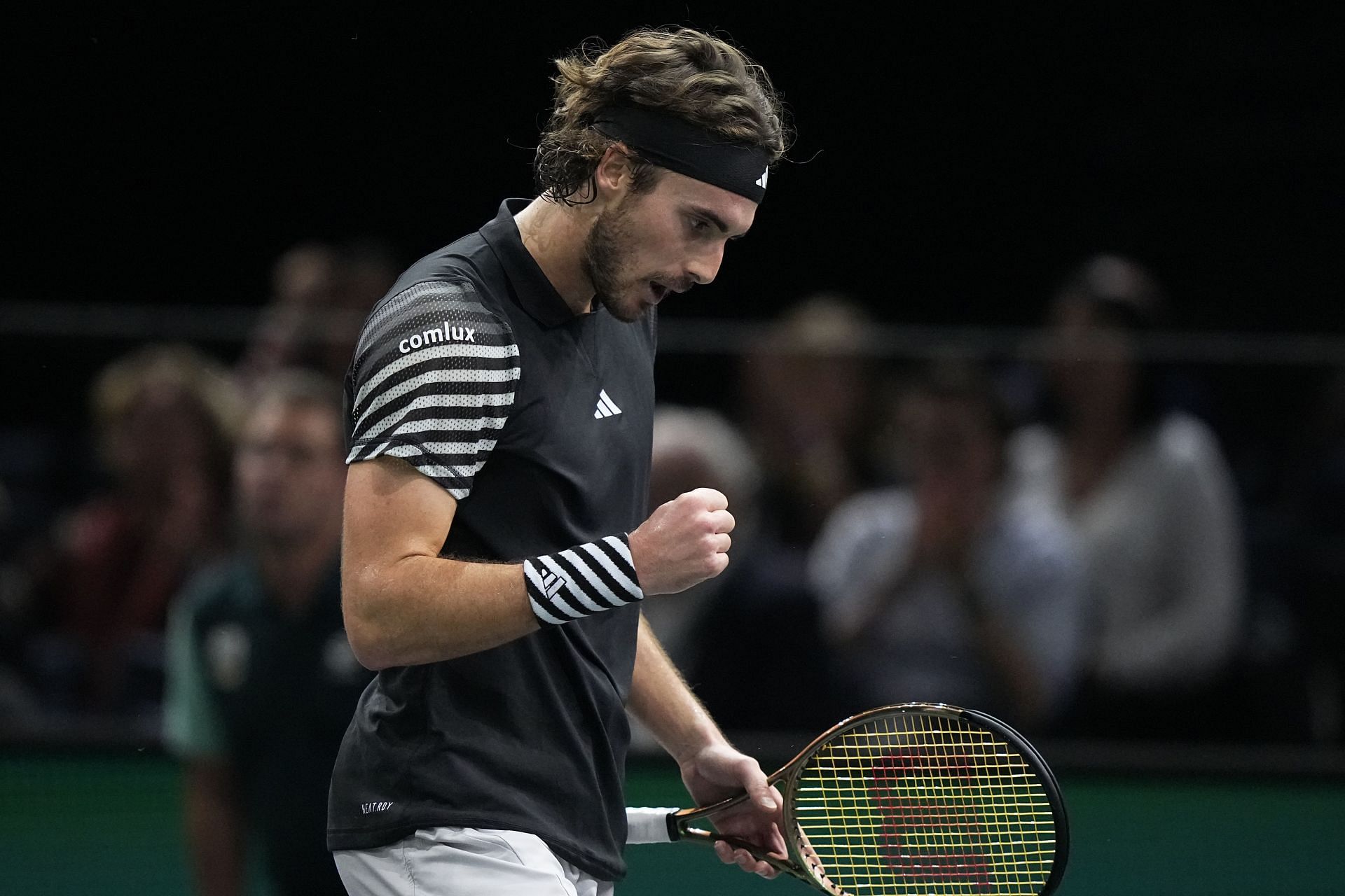 Stefanos Tsitsipas at the 2023 Paris Masters.