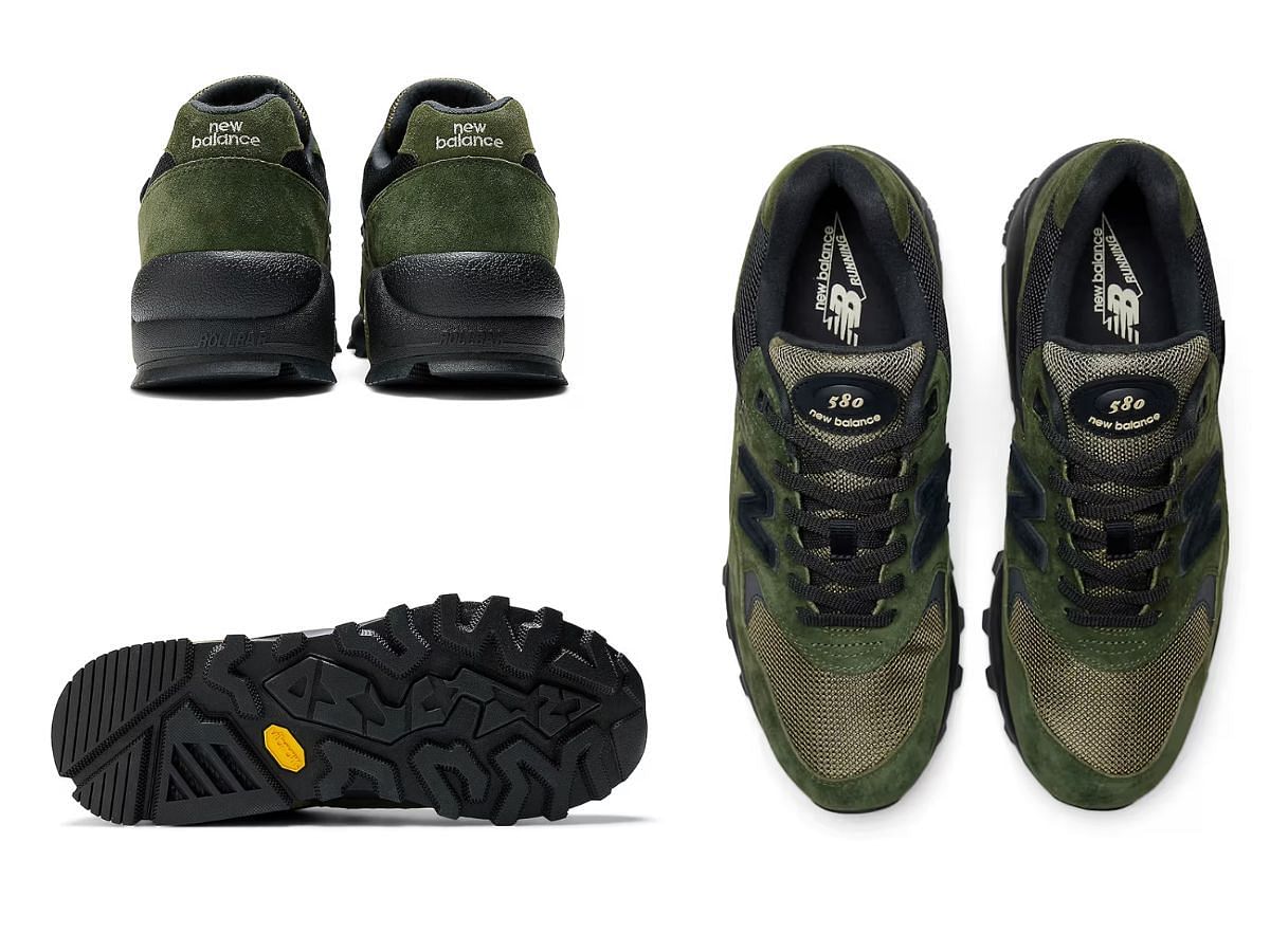 New Balance 580 GORE-TEX &ldquo;Kombu Green&rdquo; Sneakers (Image via New Balance)