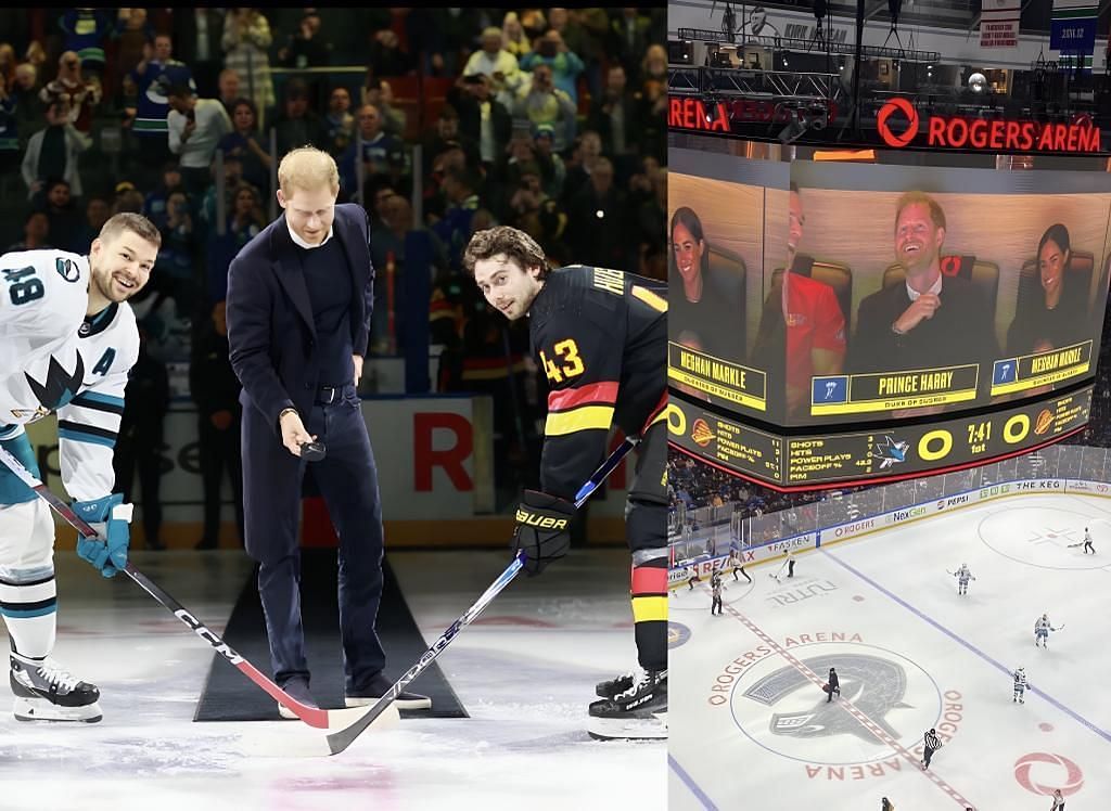 Prince Harry and wife Meghan Markle enjoy Canucks vs Sharks clash in Vancouver